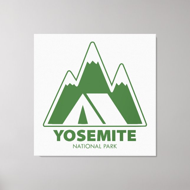 Yosemite National Park Mountains Camping Canvastryck (Framsida)