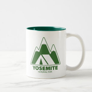 Yosemite National Park Mountains Camping Två-Tonad Mugg