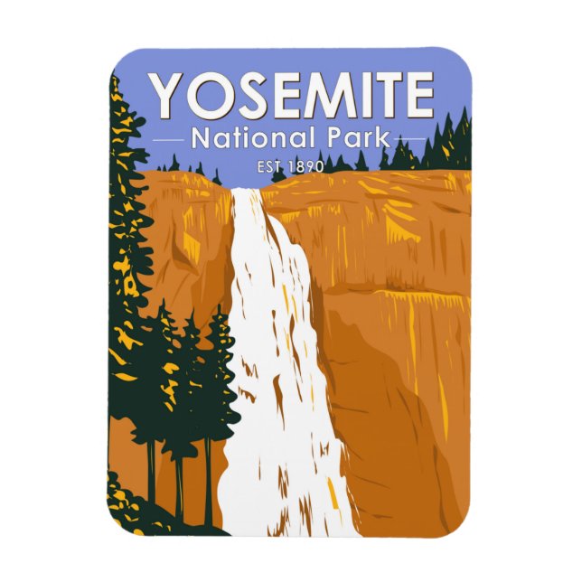 Yosemite National Park Nevada Falls California Magnet (Vertikal)