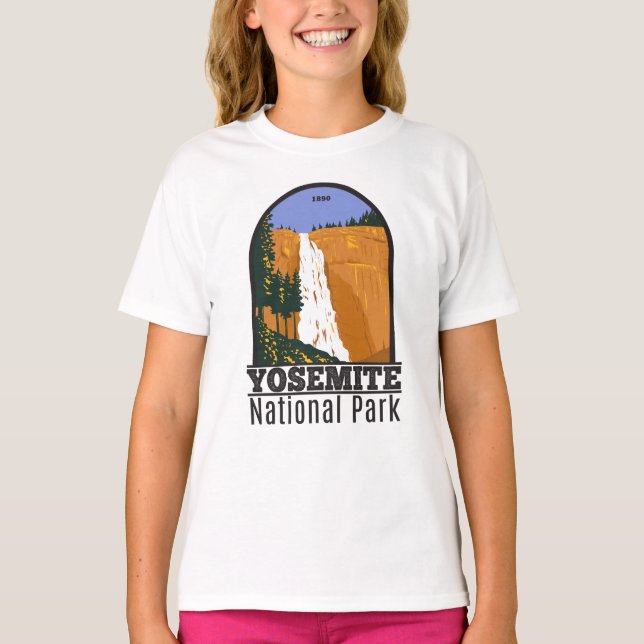 Yosemite National Park Nevada Falls California T-S T Shirt (Framsida)