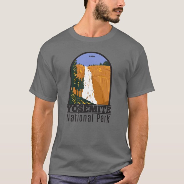Yosemite National Park Nevada Falls California T Shirt (Framsida)