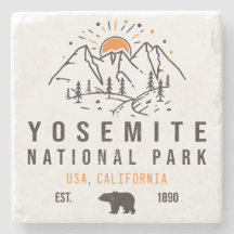 Yosemite National Park Retro Sunset Mountain