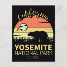 Yosemite National Park Retro Sunset Mountain