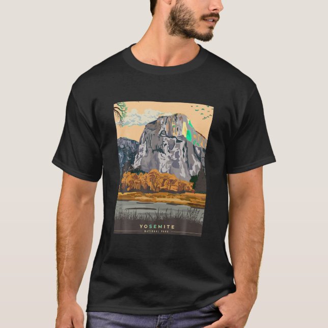 Yosemite National Park Retro Throwback Design Clas T Shirt (Framsida)