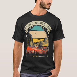 Yosemite National Park Retro Tnel View Ligcape T Shirt
