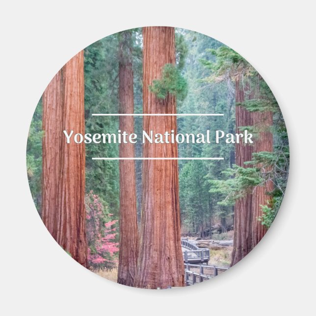 Yosemite National Park Round Magnet (Framsidan)