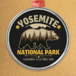 Yosemite National Park Rustic Bear Julgransprydnad Metall