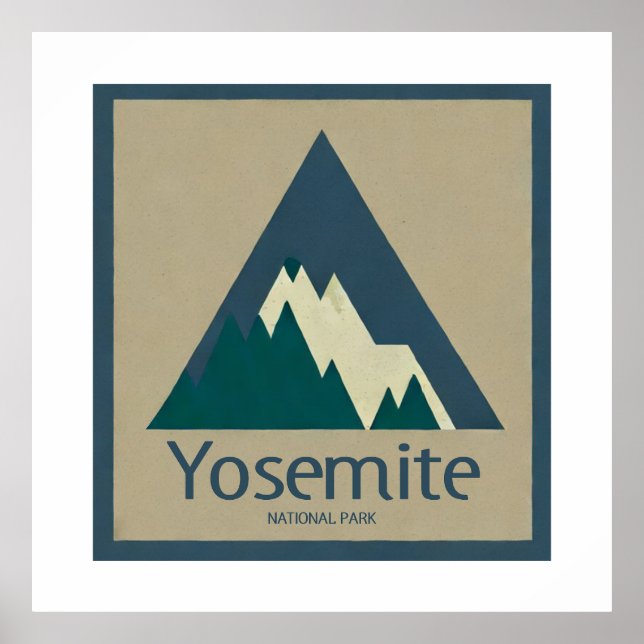 Yosemite National Park Rustic Poster (Framsidan)