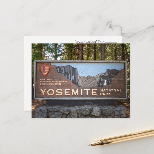 Yosemite National Park – Rustic Travel Photography Vykort (Fram/Back In Situ)