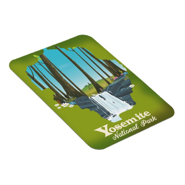 Yosemite National Park semesteraffisch. Magnet (Högersidan)