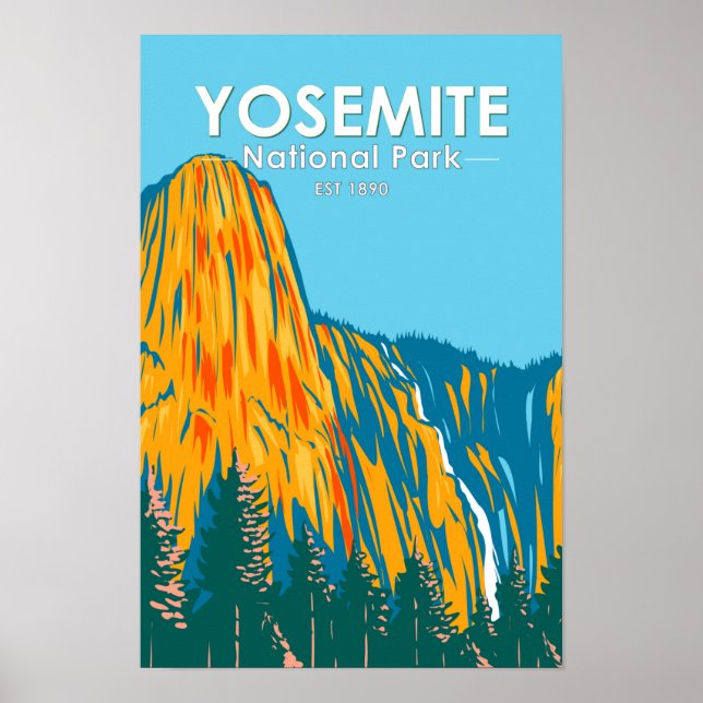 Yosemite National Park Sentinel Fall Kalifornien Poster (Framsidan)