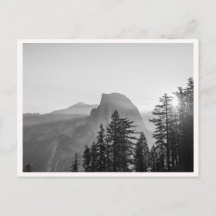 Yosemite National Park Svart & Vit Solnedgång Vykort