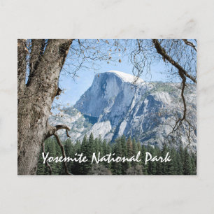 Yosemite National Park-text, bild av halvdom Vykort
