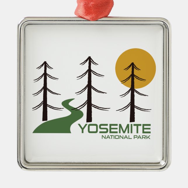 Yosemite National Park Trail Julgransprydnad Metall (Framsidan)