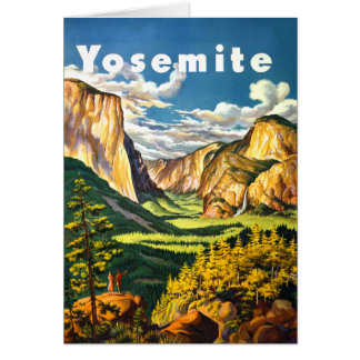 Yosemite National Park Travel Art Hälsningskort