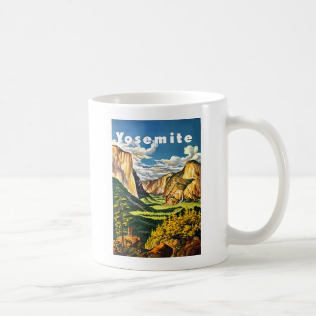Yosemite National Park Travel Art Kaffemugg (Höger)