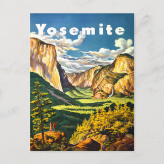 Yosemite National Park Travel Art Vykort