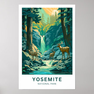 Yosemite National Park Travel Skriv ut Poster