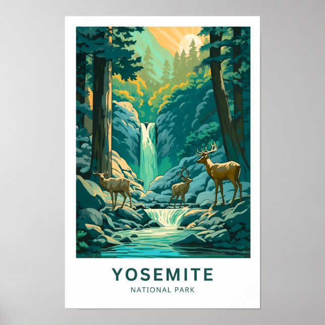 Yosemite National Park Travel Skriv ut Poster (Framsidan)
