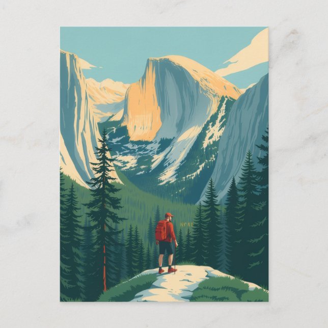 Yosemite National Park USA Retro Vykort (Framsida)