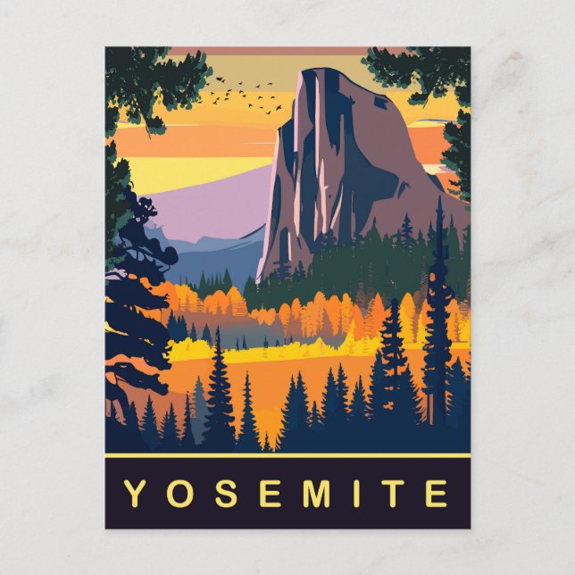 Yosemite, National Park, USA, Travel Vykort (Framsida)