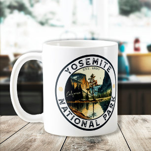 Yosemite National Park vattencolor Halva Dome Suns Kaffemugg