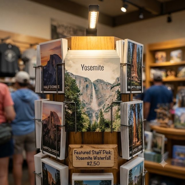 Yosemite National Park Vattenfall Postkort Vykort (Skapare uppladdad)