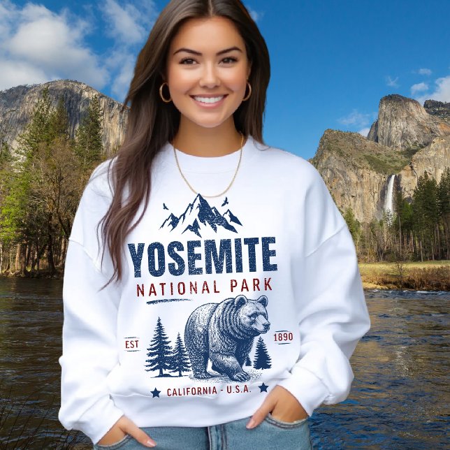 Yosemite National Park Vintage Bear Sweatshirt T Shirt (Skapare uppladdad)