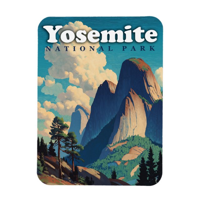 Yosemite National Park Vintage Magnet (Vertikal)