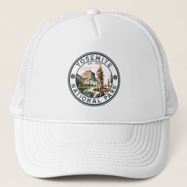 Yosemite National Park Vintage Mountain Souvenirs Keps (Framsida)