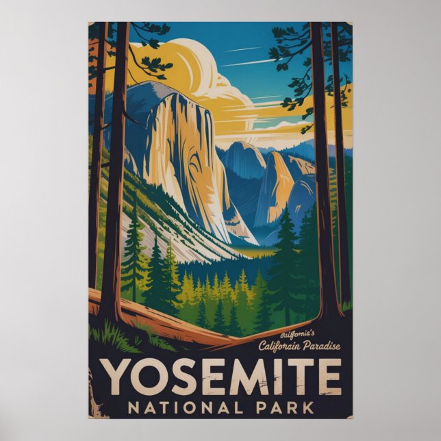 Yosemite National Park Vintage Poster (Framsidan)