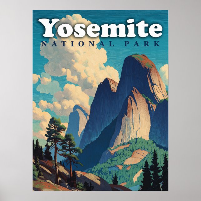 Yosemite National Park Vintage Poster (Framsidan)