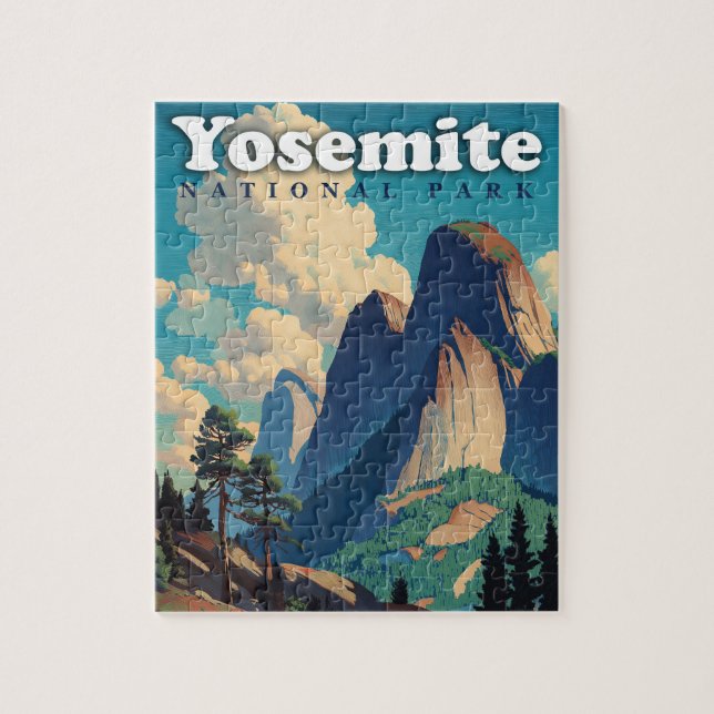 Yosemite National Park Vintage Pussel (Vertikal)