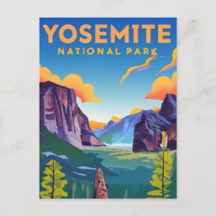Yosemite National Park Vintage Vykort