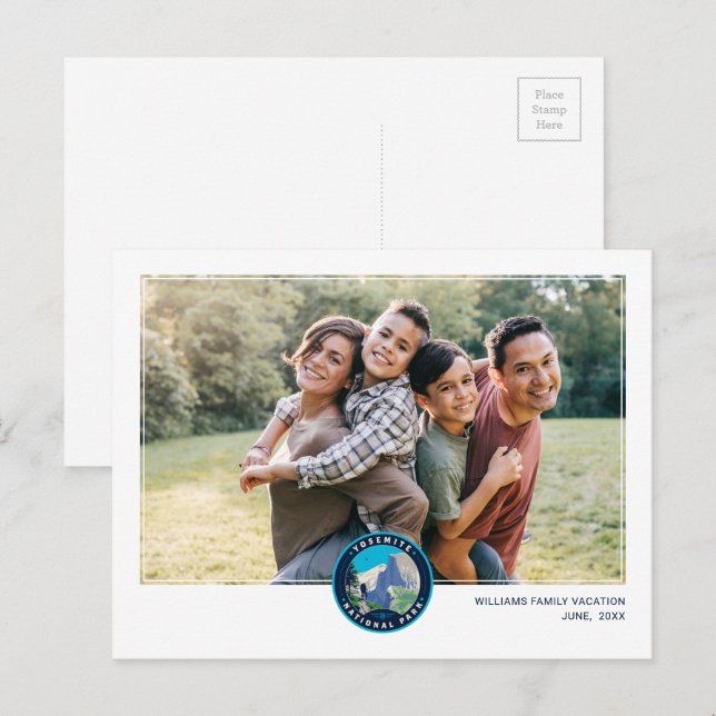 Yosemite National Park Vykort (Fram/baksida)