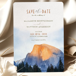 Yosemite National Park Watercolor Halva Dome Inbjudningar