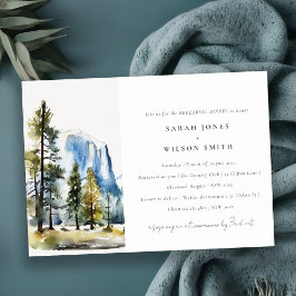 Yosemite National Park Watercolor Rehearsal Dinner Inbjudningar