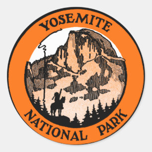 Yosemite nationalpark 1910 runt klistermärke