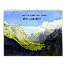 YOSEMITE NATIONALPARK 2026 AKVARELLKALENDER