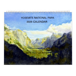 YOSEMITE NATIONALPARK 2026 AKVARELLKALENDER KALENDER