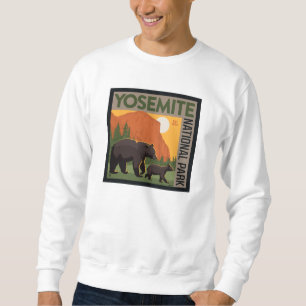 Yosemite nationalpark Bärfamilj Lång Ärmad Tröja