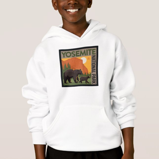 Yosemite nationalpark | Bärfamilj T Shirt (Framsida)