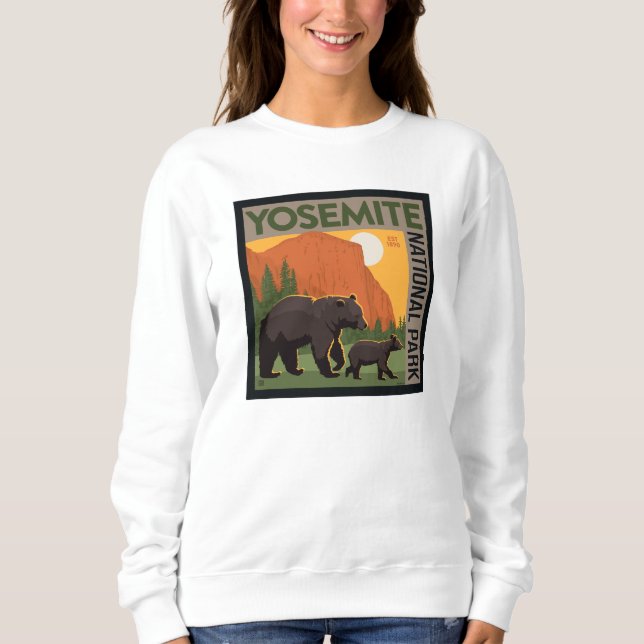 Yosemite nationalpark | Bärfamilj T Shirt (Framsida)