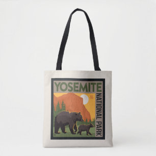 Yosemite nationalpark Bärfamilj Tygkasse