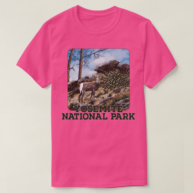 Yosemite nationalpark Bighorn Sheep T Shirt (Design framsida)