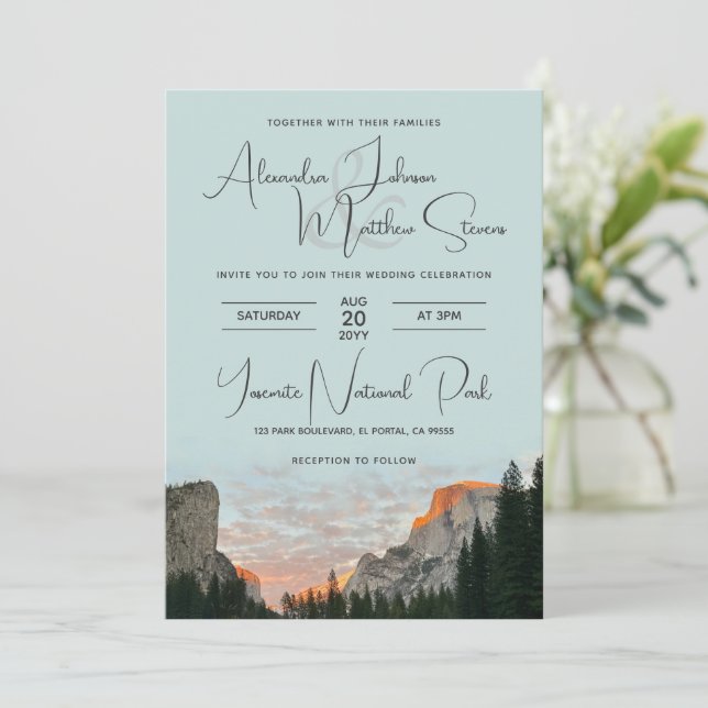 Yosemite nationalpark Bröllop Inbjudningar (Stående Fram)