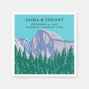 Yosemite nationalpark Bröllop Retro Pappersservett