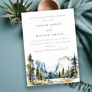 Yosemite nationalpark CA Bröllop-årsdagen Inbjudningar