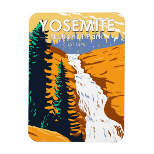 Yosemite nationalpark Chilnualna Falls Kalifornien Magnet