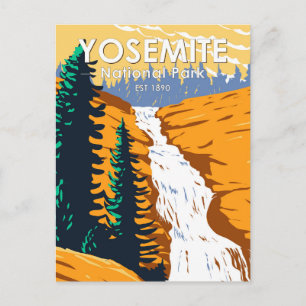 Yosemite Nationalpark Chilnualna Falls Kalifornien Vykort